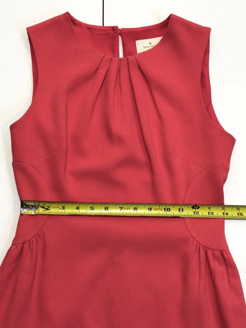 Kate Spade New York Sleeveless Coral Sheath Dress Size 4 Polyester Blend Knee-Le